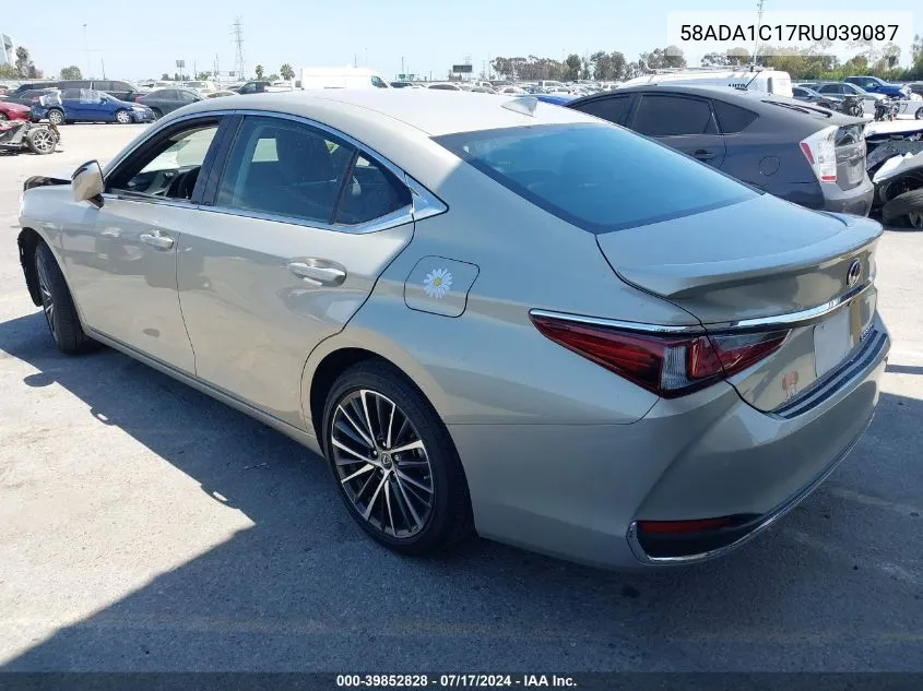 2024 Lexus Es 300H VIN: 58ADA1C17RU039087 Lot: 39852828