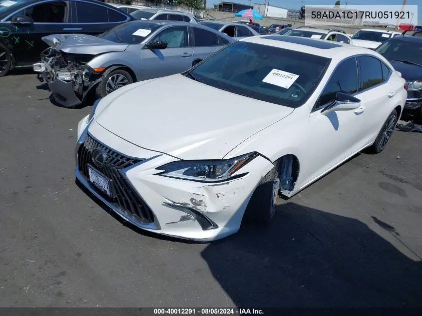 2024 Lexus Es 300H VIN: 58ADA1C17RU051921 Lot: 40012291