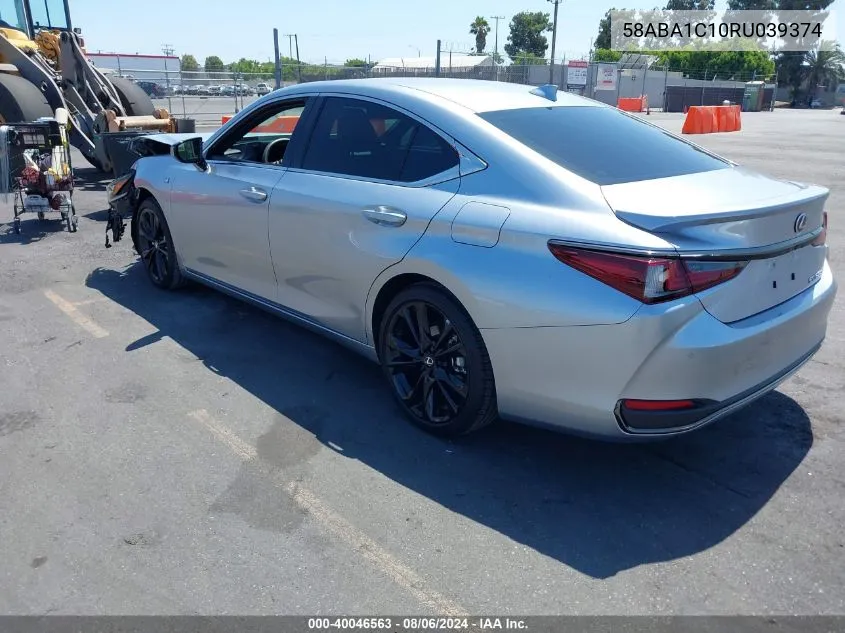 2024 Lexus Es 300H F Sport Handling VIN: 58ABA1C10RU039374 Lot: 40046563