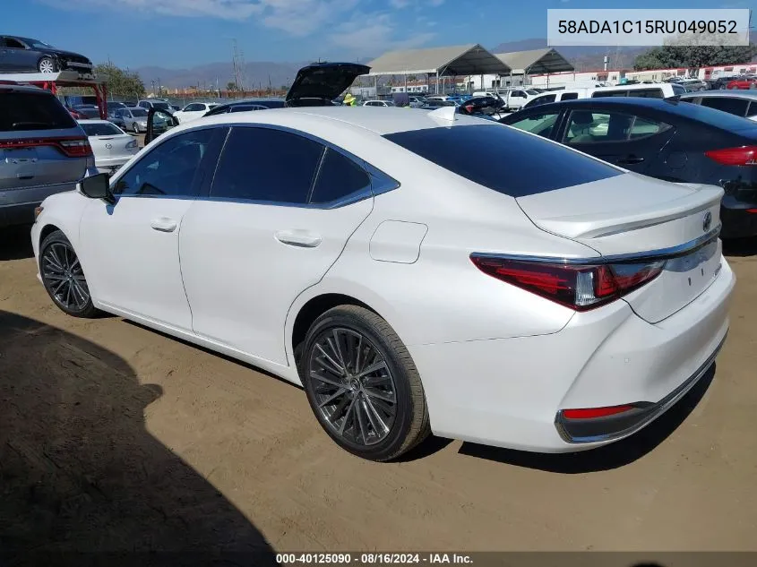 2024 Lexus Es 300H VIN: 58ADA1C15RU049052 Lot: 40125090