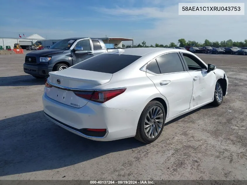 2024 Lexus Es 300H Luxury VIN: 58AEA1C1XRU043753 Lot: 40137264