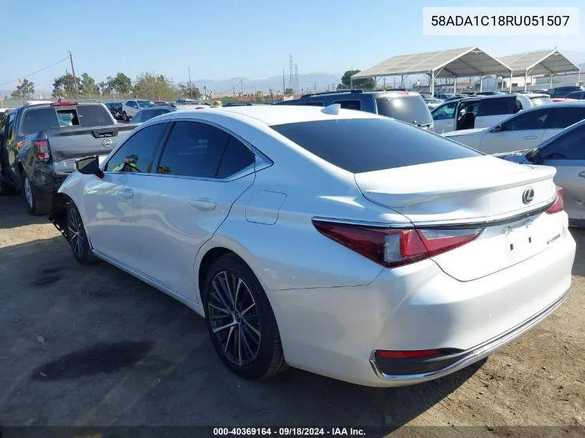 2024 Lexus Es 300H Base/300H Luxury/300 VIN: 58ADA1C18RU051507 Lot: 40369164