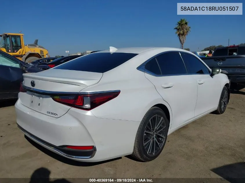 2024 Lexus Es 300H Base/300H Luxury/300 VIN: 58ADA1C18RU051507 Lot: 40369164