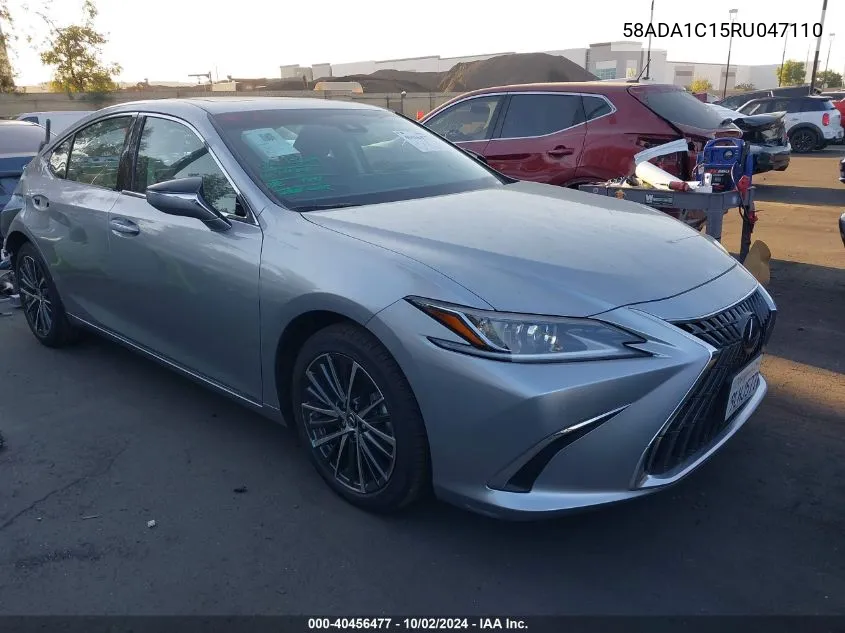 2024 Lexus Es 300H 300H Base/300H Luxury/300 VIN: 58ADA1C15RU047110 Lot: 40456477