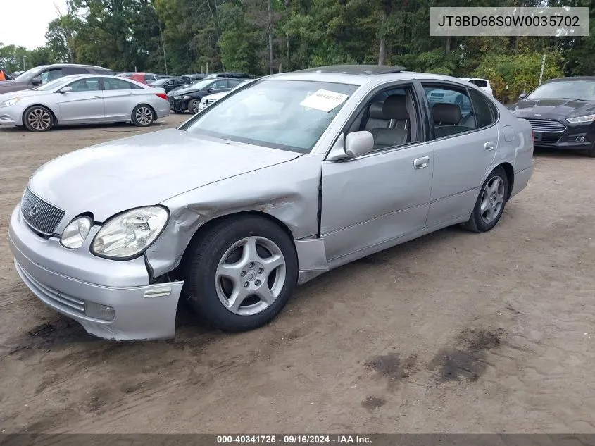 1998 Lexus Gs 300 VIN: JT8BD68S0W0035702 Lot: 40341725