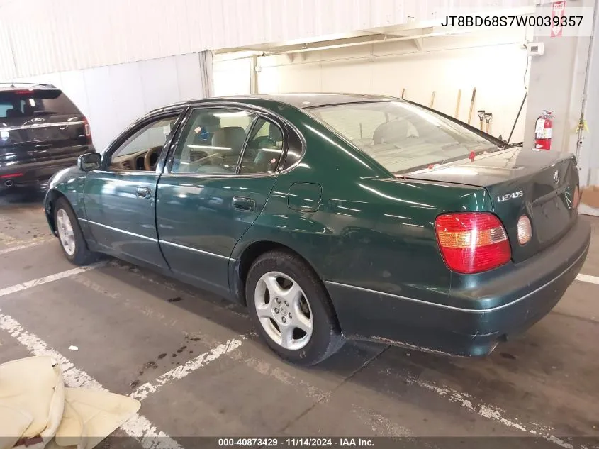 1998 Lexus Gs 300 VIN: JT8BD68S7W0039357 Lot: 40873429