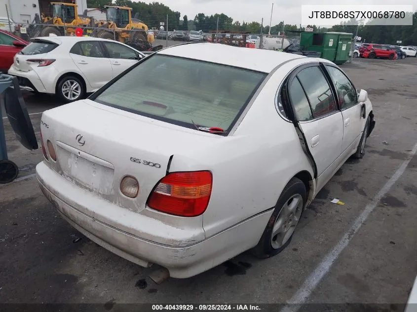 1999 Lexus Gs 300 VIN: JT8BD68S7X0068780 Lot: 40439929