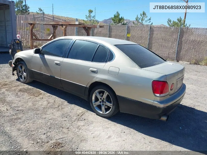 1999 Lexus Gs 300 VIN: JT8BD68S8X0080923 Lot: 40442638