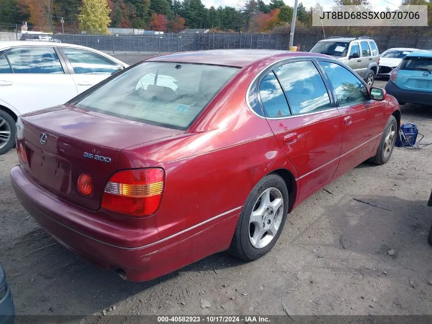 1999 Lexus Gs 300 VIN: JT8BD68S5X0070706 Lot: 40582923