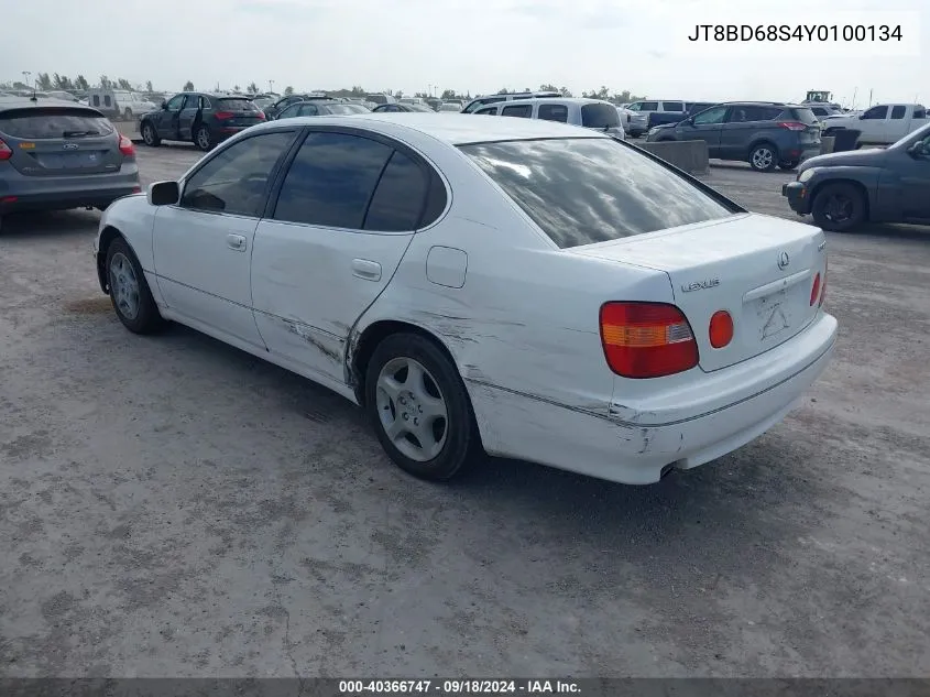 2000 Lexus Gs 300 VIN: JT8BD68S4Y0100134 Lot: 40366747