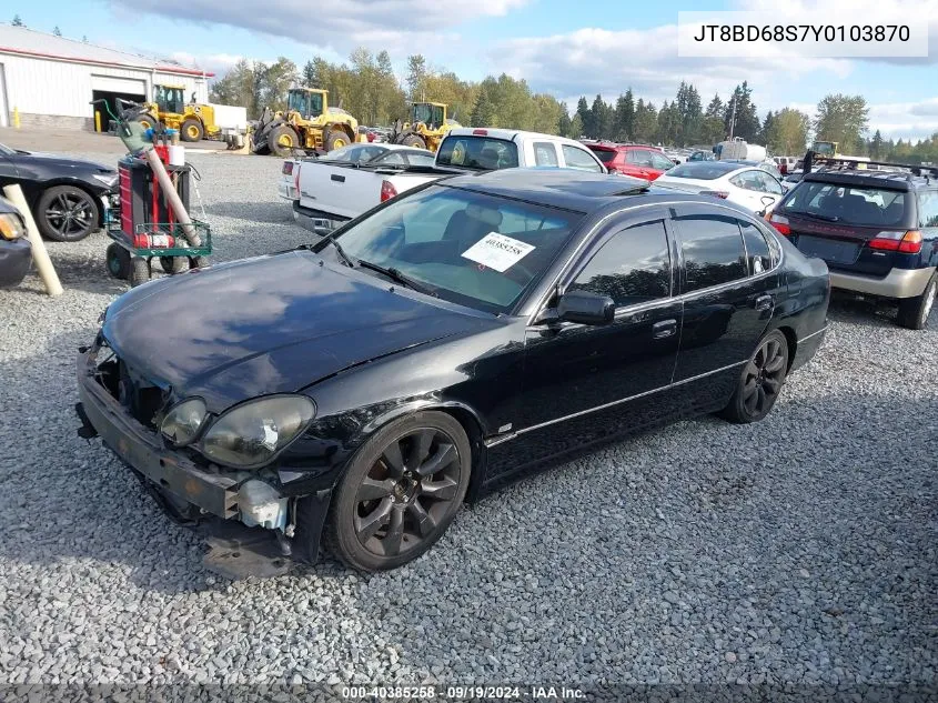 2000 Lexus Gs 300 VIN: JT8BD68S7Y0103870 Lot: 40385258