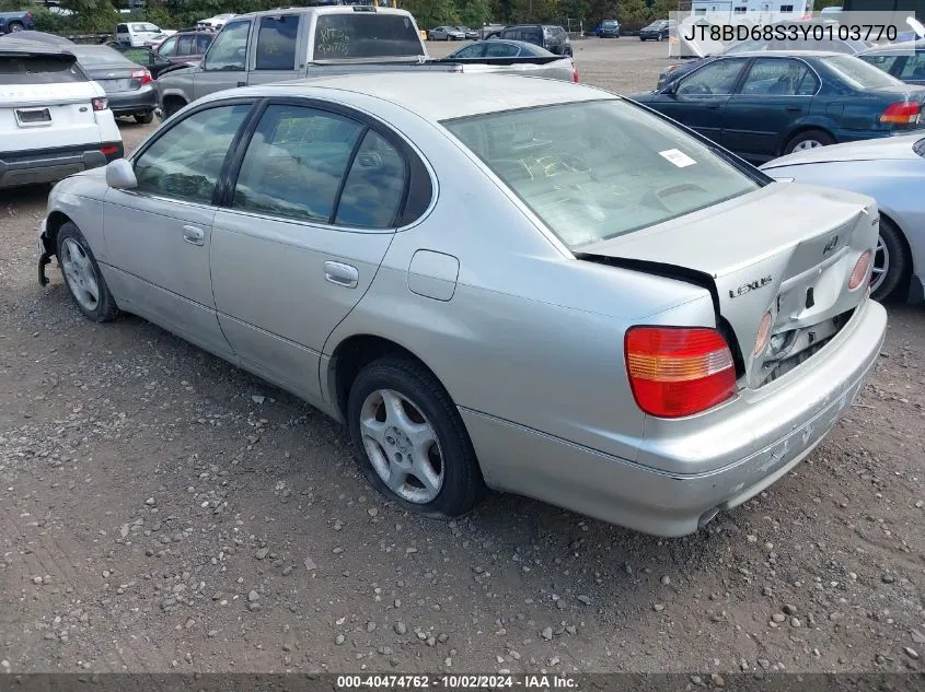 2000 Lexus Gs 300 VIN: JT8BD68S3Y0103770 Lot: 40474762