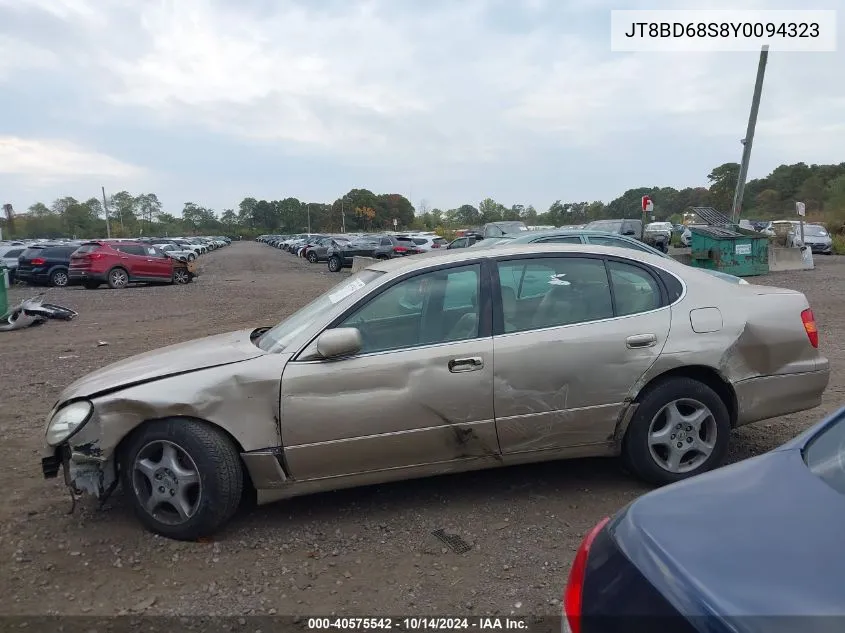 2000 Lexus Gs 300 VIN: JT8BD68S8Y0094323 Lot: 40575542