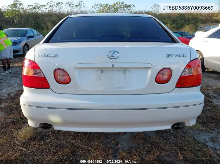 2000 Lexus Gs 300 VIN: JT8BD68S6Y0093669 Lot: 40614592