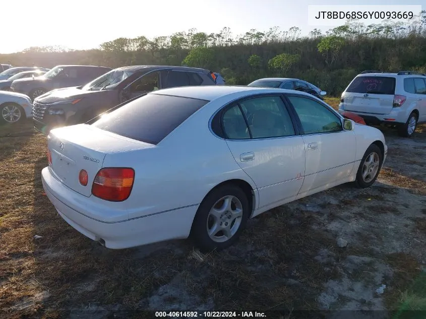 2000 Lexus Gs 300 VIN: JT8BD68S6Y0093669 Lot: 40614592