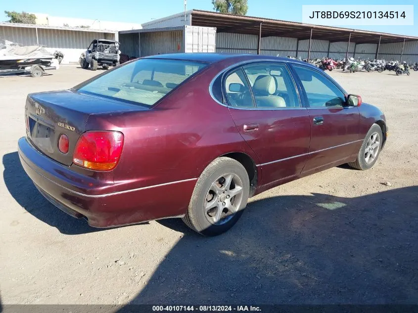 2001 Lexus Gs 300 VIN: JT8BD69S210134514 Lot: 40107144