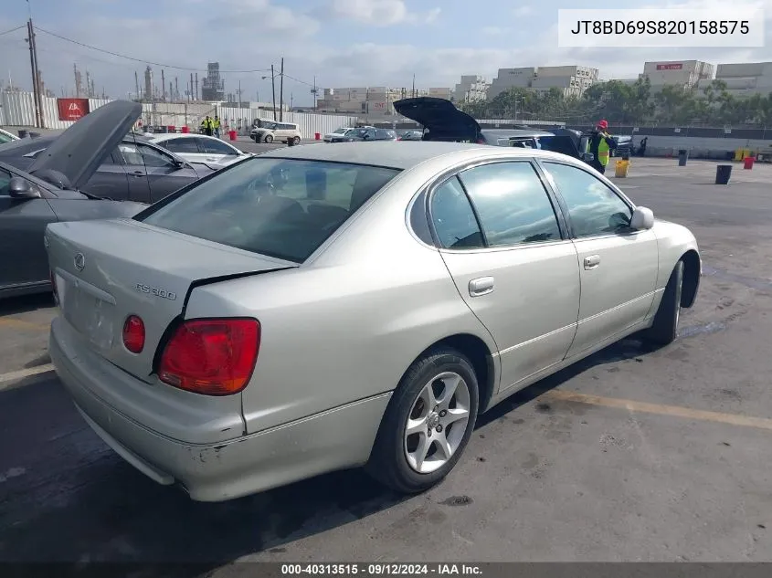 2002 Lexus Gs 300 VIN: JT8BD69S820158575 Lot: 40313515