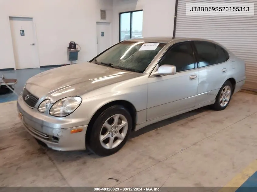 2002 Lexus Gs 300 300 VIN: JT8BD69S520155343 Lot: 40328829