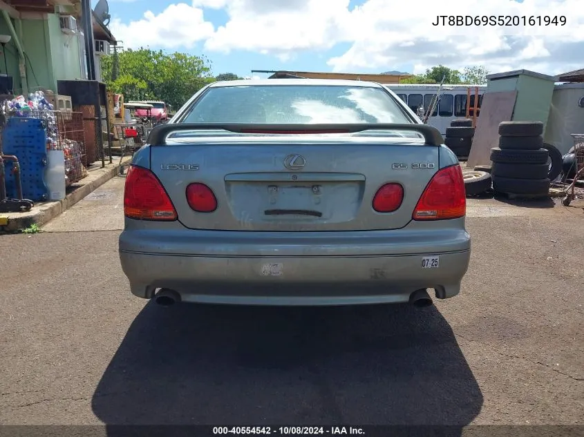 2002 Lexus Gs 300 VIN: JT8BD69S520161949 Lot: 40554542