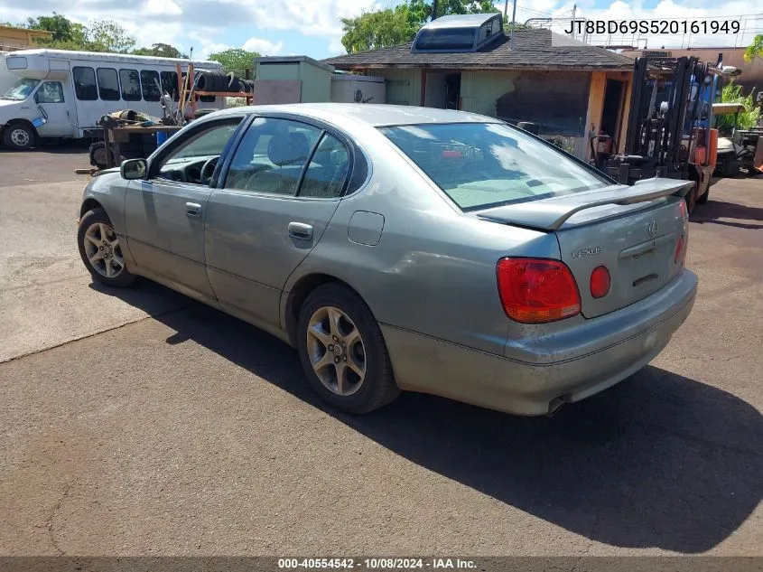 2002 Lexus Gs 300 VIN: JT8BD69S520161949 Lot: 40554542