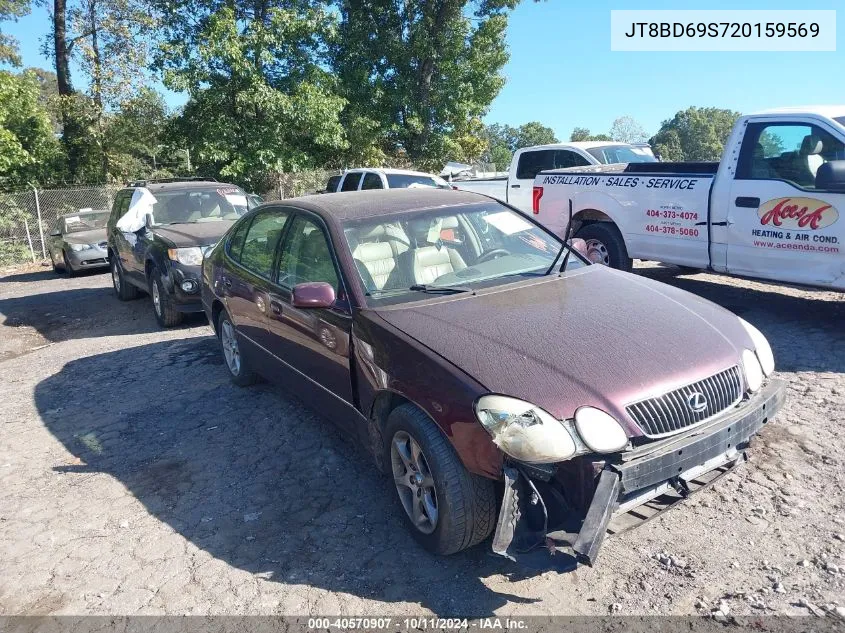 2002 Lexus Gs 300 300 VIN: JT8BD69S720159569 Lot: 40570907