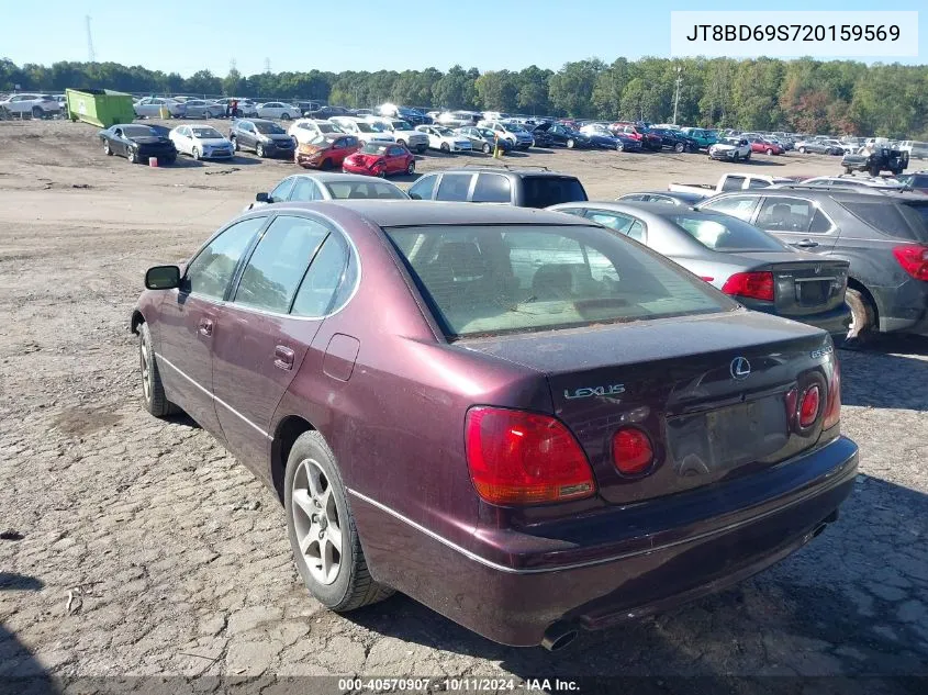 2002 Lexus Gs 300 300 VIN: JT8BD69S720159569 Lot: 40570907