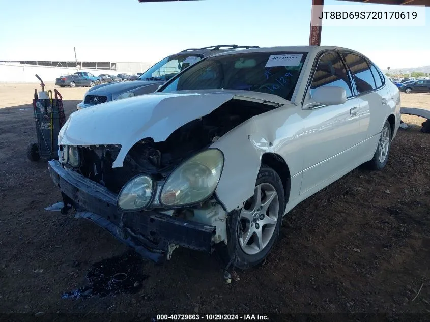 2002 Lexus Gs 300 VIN: JT8BD69S720170619 Lot: 40729663