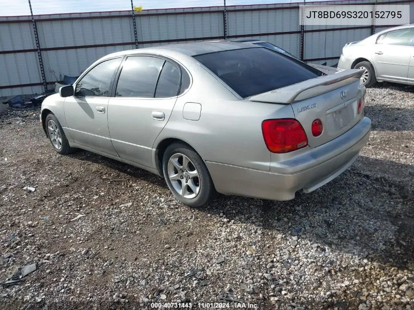 2002 Lexus Gs 300 VIN: JT8BD69S320152795 Lot: 40731443