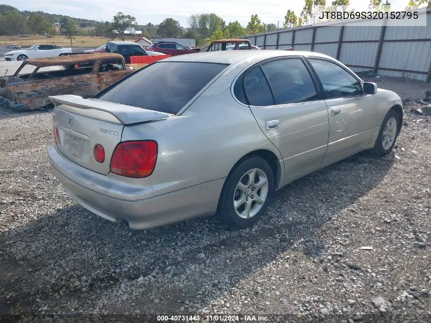 2002 Lexus Gs 300 VIN: JT8BD69S320152795 Lot: 40731443