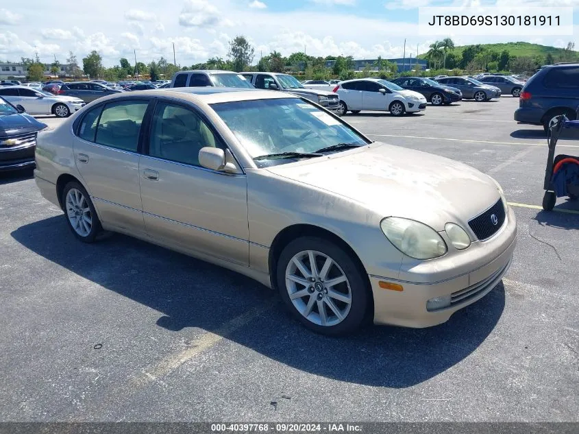 2003 Lexus Gs 300 Base (A5) VIN: JT8BD69S130181911 Lot: 40397768