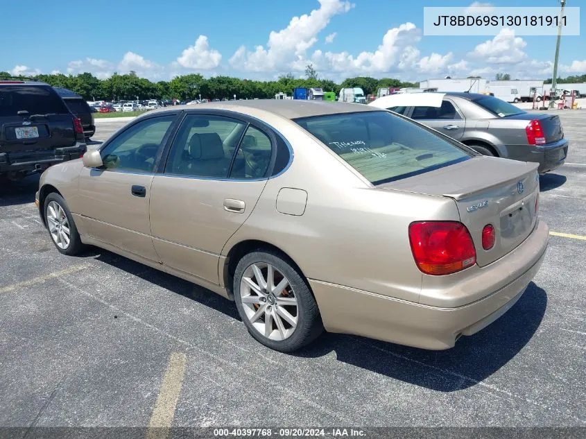 2003 Lexus Gs 300 Base (A5) VIN: JT8BD69S130181911 Lot: 40397768