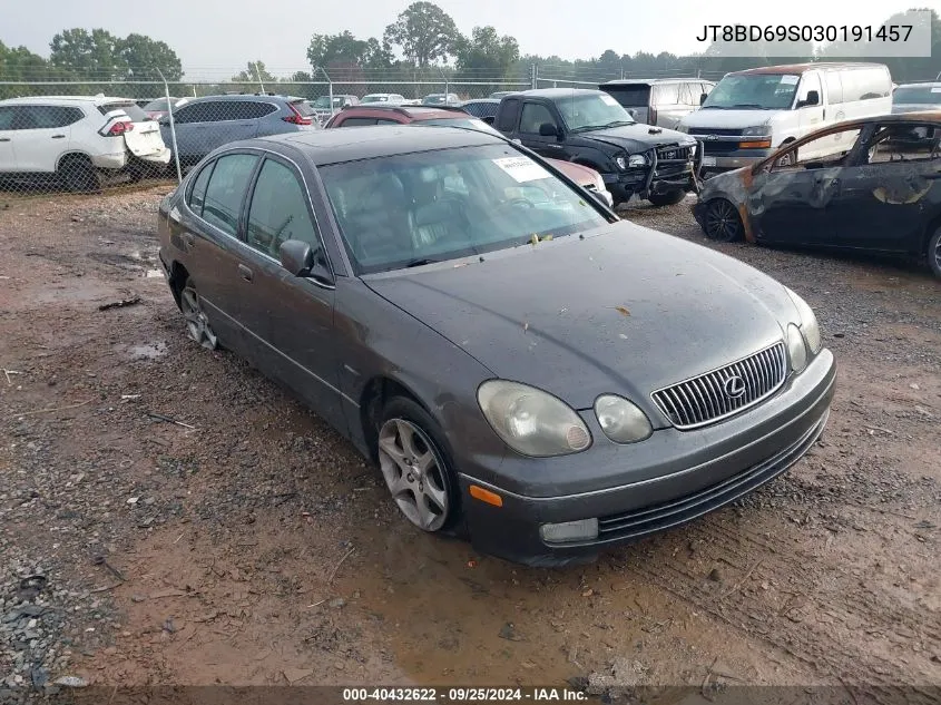 2003 Lexus Gs 300 VIN: JT8BD69S030191457 Lot: 40432622