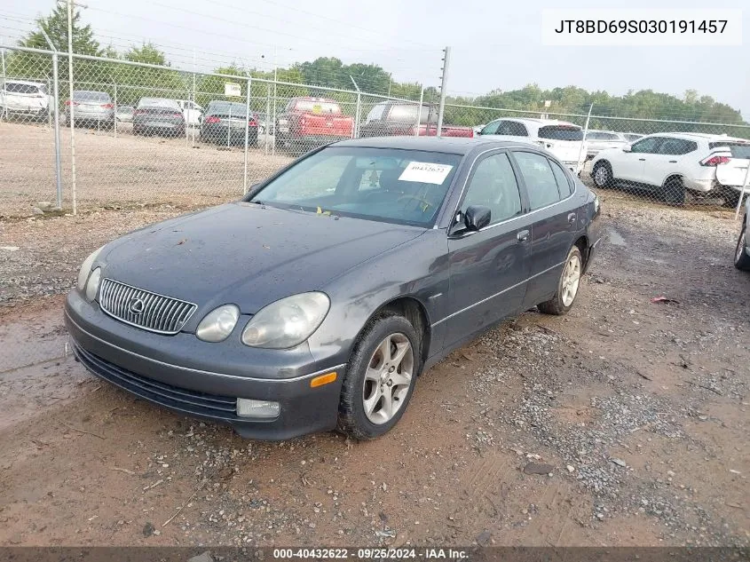 2003 Lexus Gs 300 VIN: JT8BD69S030191457 Lot: 40432622