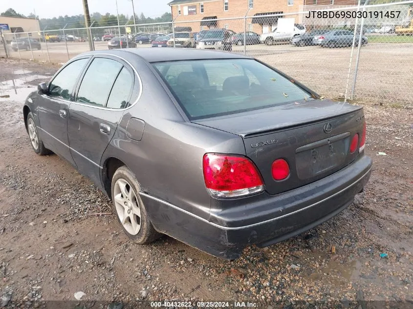 2003 Lexus Gs 300 VIN: JT8BD69S030191457 Lot: 40432622