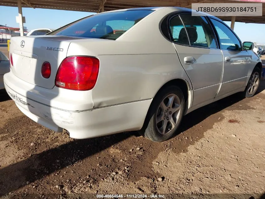 2003 Lexus Gs 300 Base (A5) VIN: JT8BD69S930184751 Lot: 40854646