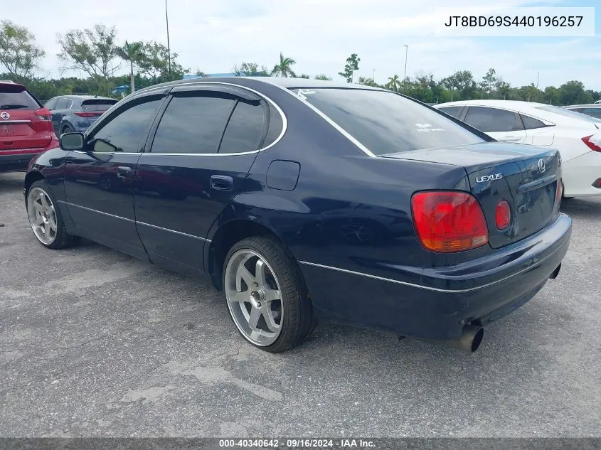 2004 Lexus Gs 300 VIN: JT8BD69S440196257 Lot: 40340642