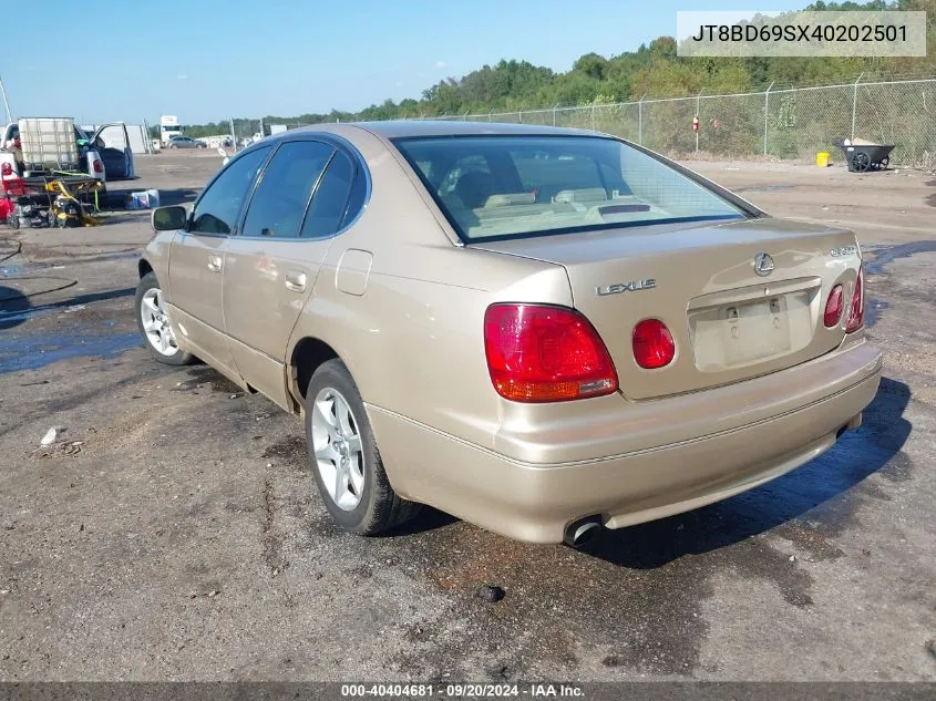 2004 Lexus Gs 300 VIN: JT8BD69SX40202501 Lot: 40404681