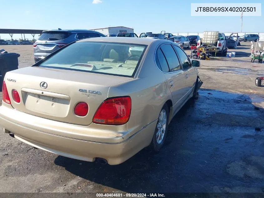 2004 Lexus Gs 300 VIN: JT8BD69SX40202501 Lot: 40404681