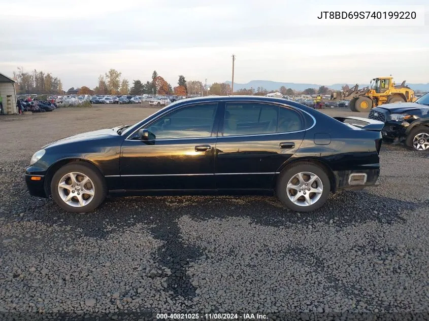 2004 Lexus Gs 300 VIN: JT8BD69S740199220 Lot: 40821025