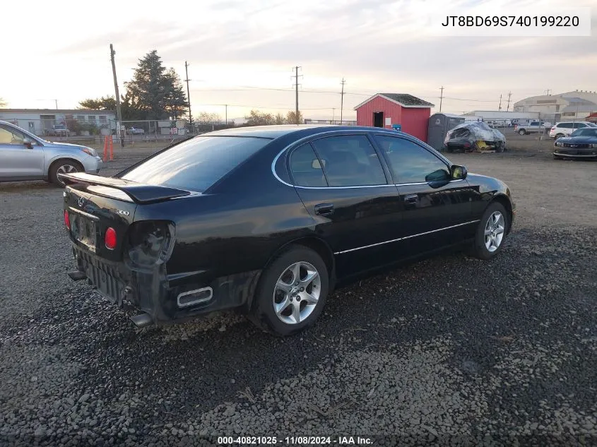 2004 Lexus Gs 300 VIN: JT8BD69S740199220 Lot: 40821025