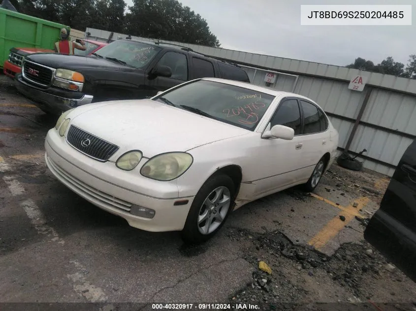 2005 Lexus Gs 300 VIN: JT8BD69S250204485 Lot: 40320917