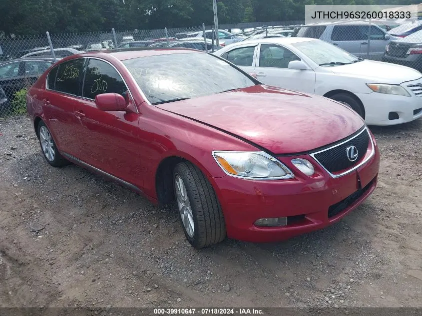 2006 Lexus Gs 300 VIN: JTHCH96S260018333 Lot: 39910647