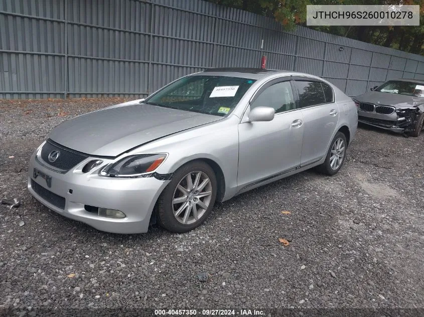 2006 Lexus Gs 300 VIN: JTHCH96S260010278 Lot: 40457350