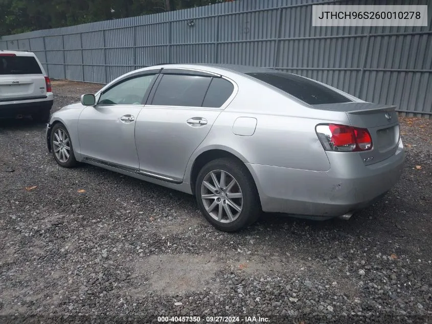 2006 Lexus Gs 300 VIN: JTHCH96S260010278 Lot: 40457350