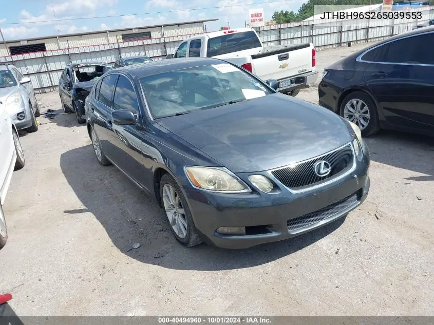 2006 Lexus Gs 300 VIN: JTHBH96S265039553 Lot: 40494960