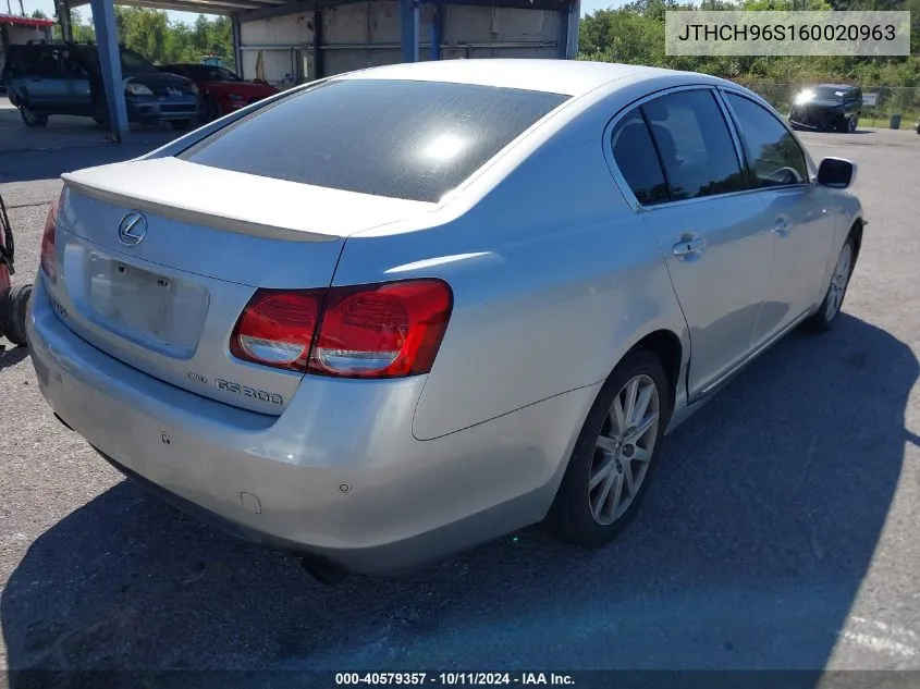 2006 Lexus Gs 300 VIN: JTHCH96S160020963 Lot: 40579357