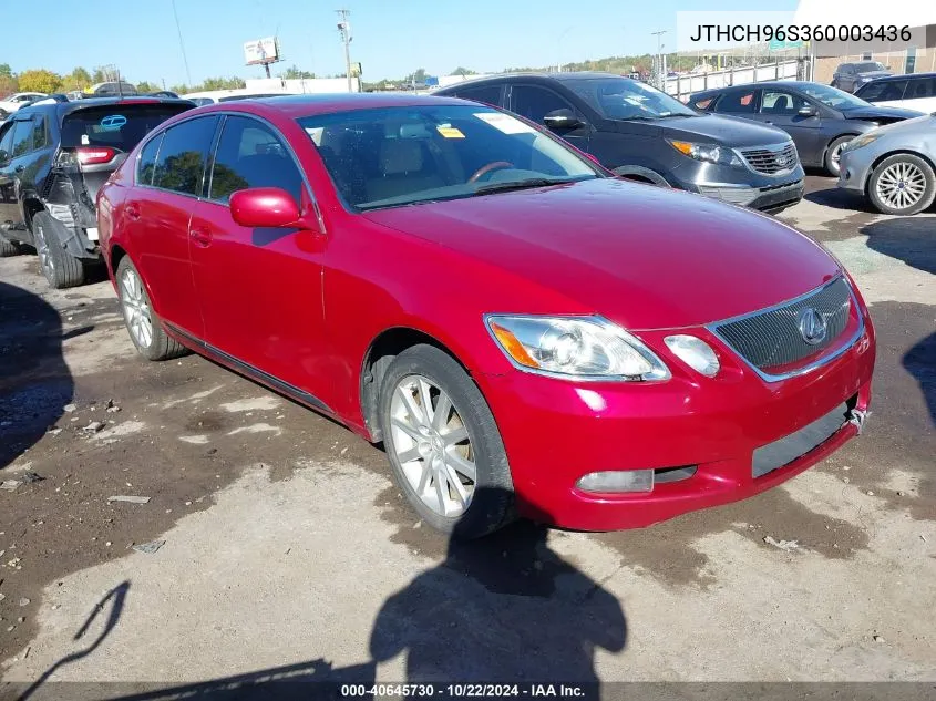 2006 Lexus Gs 300 VIN: JTHCH96S360003436 Lot: 40645730