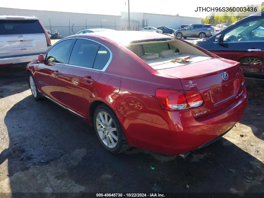 2006 Lexus Gs 300 VIN: JTHCH96S360003436 Lot: 40645730