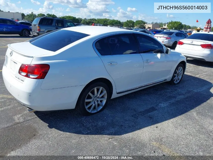 2006 Lexus Gs 300 VIN: JTHCH96S560014003 Lot: 40686472