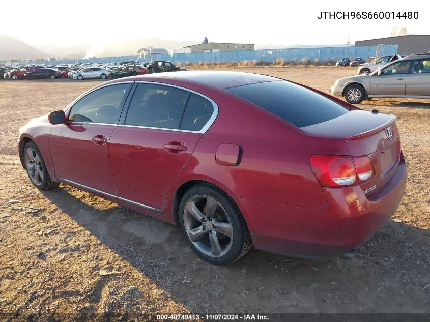 2006 Lexus Gs 300 VIN: JTHCH96S660014480 Lot: 40749413